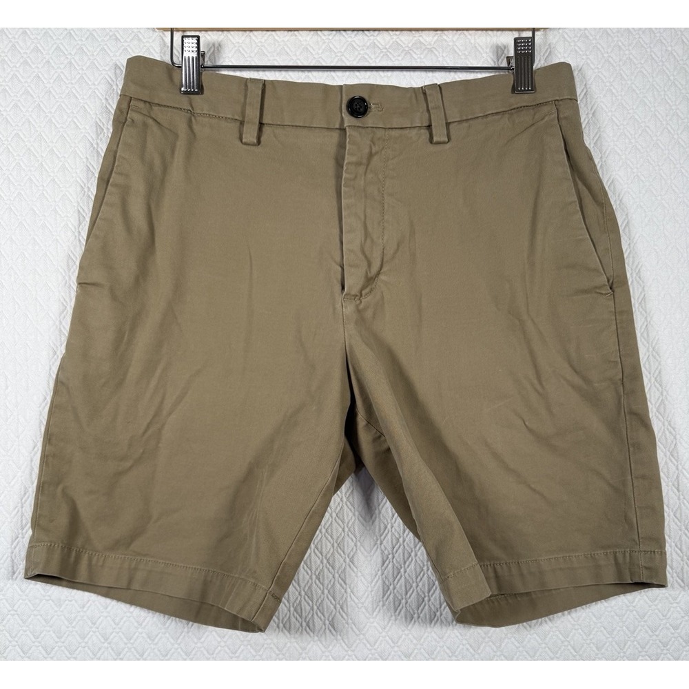 Banana Republic Shorts Mens 31x9" Aiden Chino Tan Flat Front Office Breathable